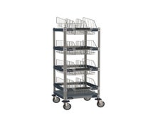 Metro MXIV1 MetroMax i Four-Shelf Mobile Sloped Basket Cart, 24"x24"x60"