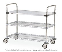 Metro MW406 - Standard Duty Utility Cart, Open Design, 2 Wire, 1 Solid