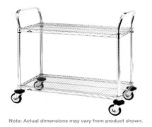 Metro MW601 - Standard Duty Utility Cart, 2 Wire Shelves, Open Base