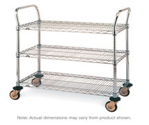 Metro MW702 - Standard Duty Utility Cart, Open Design, 3 Wire Shelves