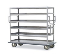 Metro MQ-512F-H - Queen Mary Cart with Handle, 5 Flat Shelves, Stainless Steel