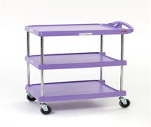 Metro MY2030-34AP Allergen Free Zone myCart Three-Shelf Utility Cart, 400 lb. Capacity, Purple 