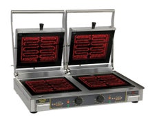 Equipex DIABLO-VG Panini Grill, (2) Heavy Duty Grill Areas with Grooved Top and Bottom Plates