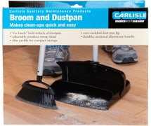 Carlisle 36141603  Duo-Pan Upright Dust Pan & Broom, Black