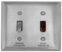 Larkin Industries 2 SWITCH FLUSH CONTROL PANEL 2 Switch Control For Commercial Range Hood - Exhaust Hoods