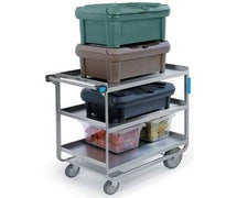 Lakeside 722 Heavy-Duty Stainless Steel Three-Shelf Utility Cart, 19-3/8"x32-5/8"x35-1/2"