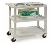 Lakeside 2000 Plastic Three-Shelf Utility Cart, 300 lb. Capacity, 32-1/2"x17-1/8"x34-7/8", Beige