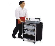 Lakeside 615 - Enclosed Stainless Steel Bussing Cart, 27-3/4"W