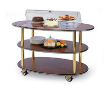 Geneva 36303 - Rounded Oval Top Laminate Dessert Cart, 44"W