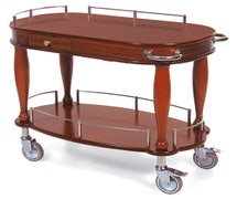 Geneva 70011 - Oval Top Serving Cart, 1 Shelf, 39-3/8"W