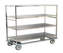 Lakeside 564 565- Stainless Steel Queen Mary Banquet Cart, 4 Shelves, 30-3/4"W, 3 Lipped