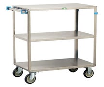 Lakeside 351 - Medium Duty Open Tray Stainless Steel Cart, 35"W, Flat