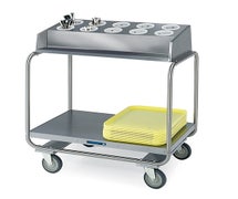Lakeside 213 Stainless Steel Flatware and Tray Cart, 22.5"W x 34.75"L x 39.75" High