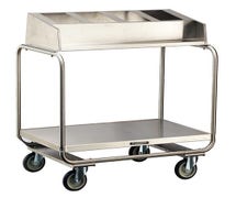 Lakeside 214 Stainless Steel Condiment and Tray Cart, 22.5"W x 34.75"L x 39.75" High