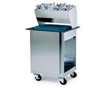 Lakeside 986 Mobile Stainless Steel Tray and Flatware Dispenser