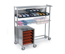 Lakeside 2610 Mobile Stainless Steel Starter Station for Trays, Bins, and Pans
