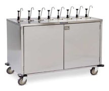 Lakeside 70201 EZ Serve Mobile Stainless Steel Condiment Cart with 8 Dispensers