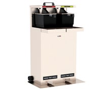 Lakeside 159868 Safe-Serv Hands-Free Dual Condiment Station with Foot-Operated Pumps