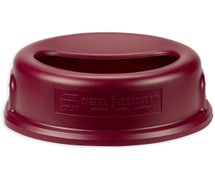 San Jamar KA3200 KatchAll Magnetic Flatware Retriever 32-Gallon Trash Can Lid, Burgundy