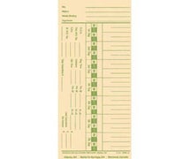 Lathem 1900L-C Time Cards - Single Sided, Weekly