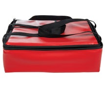 Hubert Red PVC/PEVA Insulated Meal Delivery Bag - 16L x 16W x 6H