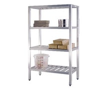 New Age Industrial 1066TB T-Bar Series Shelving Unit, 4-Tier, 48"W X 24"D X 72"H