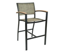 Outdoor Restaurant Bar Stool Lightweight, 30" Seat Height, 22"Wx48"H, Dark Basket