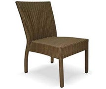 Florida Seating WIC-02 Wicker-Look Outdoor Restaurant Side Chair 18"H Seat, 18"Wx18"Dx35"H