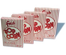 Popcorn Serving - Popcorn Closed Top Boxes, 0.95 Oz, 500/CS