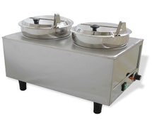 Central Restaurant 51072P Double Well Warmer - 21"Wx13"Dx17"H