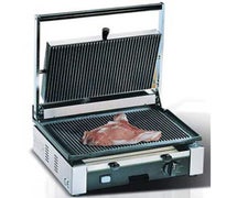 Eurodib CORT-R Panini Grill - Cast Iron Ribbed Top and Bottom Plates