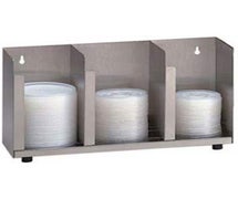 Dispense Rite CTLD-15 Lid Organizer 3 Stacks, Stainless Steel, for Standard and Jumbo Lids