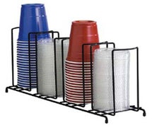 Dispense Rite WR-4 Wire Cup Dispenser and Lid Dispenser Up to 44 oz., 4 Sections