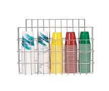 Dispense Rite WR-CC-22 Countertop Stainless Steel Wire Cup Organizer, 1 Wide Section, Up To 5" Diameter