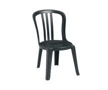 Grosfillex Miami Bistro Outdoor Side Chair - Resin Stack Chair, Black, 32/CS
