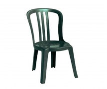 Grosfillex Miami Bistro Outdoor Side Chair - Resin Stack Chair, Amazon Green, Sold in Qty of 32