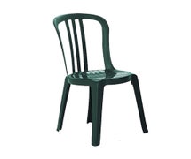 Grosfillex Miami Bistro Outdoor Side Chair - Resin Stack Chair, Green, 4/CS