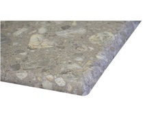 Grosfillex Outdoor Melamine Table Top - 32"Wx48"D with Umbrella Hole, Tokyo Stone