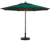 Grosfillex 98942031 Outdoor Umbrella - 7 ft., Wood Pole, Forest Green Shade