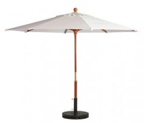 Grosfillex 98942031 Outdoor Umbrella - 7 ft., Wood Pole, White