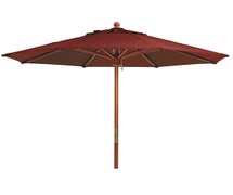 Grosfillex 98942031 Outdoor Umbrella - 7 ft., Wood Pole, Terracotta
