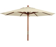 Grosfillex 98942031 Outdoor Umbrella - 7 ft., Wood Pole, Khaki