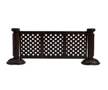 Grosfillex US963117 - Resin Fence 3-Panel Section, Black