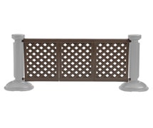 Grosfillex US963117 - Resin Fence 3-Panel Section, Brown