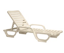 Grosfillex 44031004 Adjustable Resin Chaise, Sandstone, 6/CS