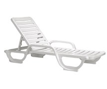 Grofillex 44031194 Bahia Stacking Chaise, White, 18/CS