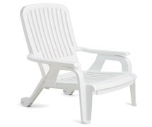 Grosfillex 47658004 - Bahia Stacking Deck Arm Chair, White
