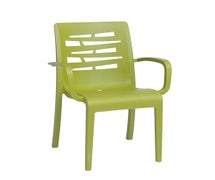 Essenza Stack Chair - 17" Seat Height, Green, 16/CS