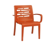 Essenza Stack Chair - 17" Seat Height, Orange, 16/CS