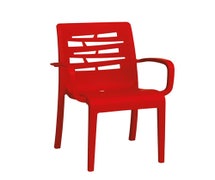 Essenza Stack Chair - 17" Seat Height, Red, 16/CS